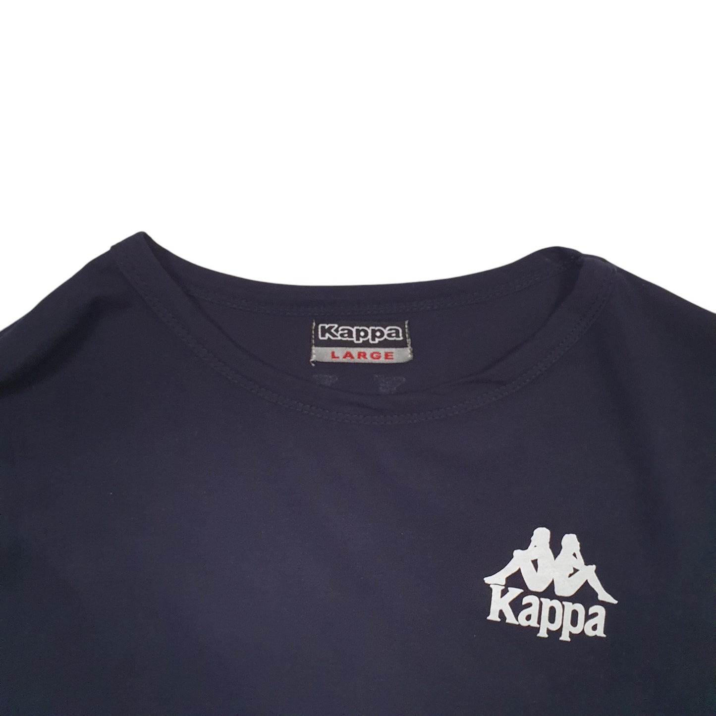 Mens Navy Kappa Backprint Training Sport Long Sleeve T Shirt