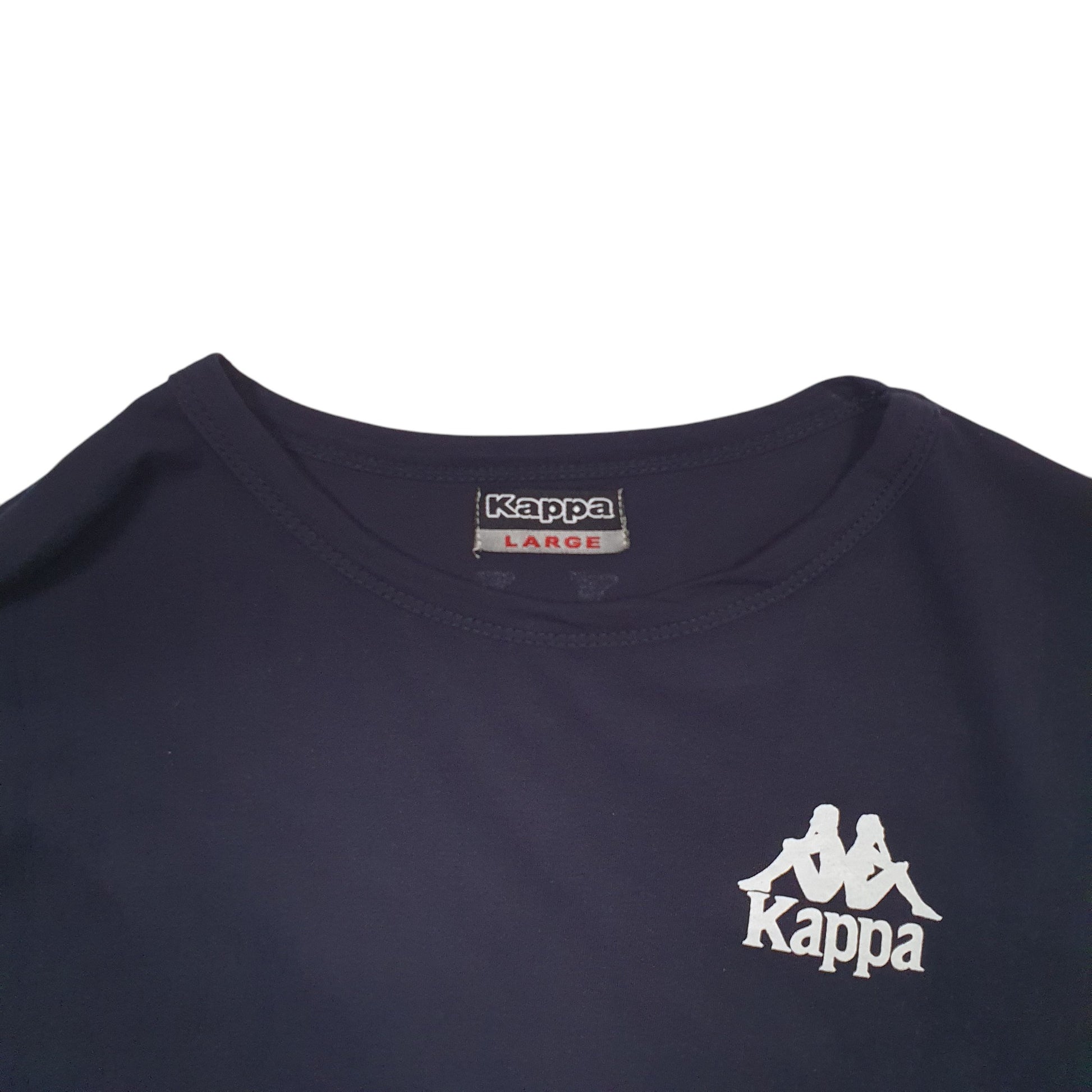 Mens Navy Kappa Backprint Training Sport Long Sleeve T Shirt