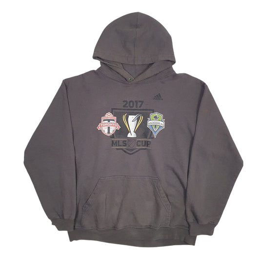 Mens Grey Adidas 2017 MLS Cup Hoodie Jumper