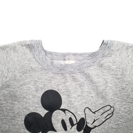 Mens Grey Disney Mickey Mouse Crewneck Jumper