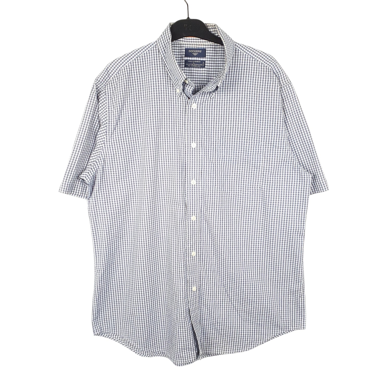 Mens White Dockers  Short Sleeve Shirt