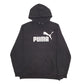 Mens Black Puma Spellout Hoodie Jumper
