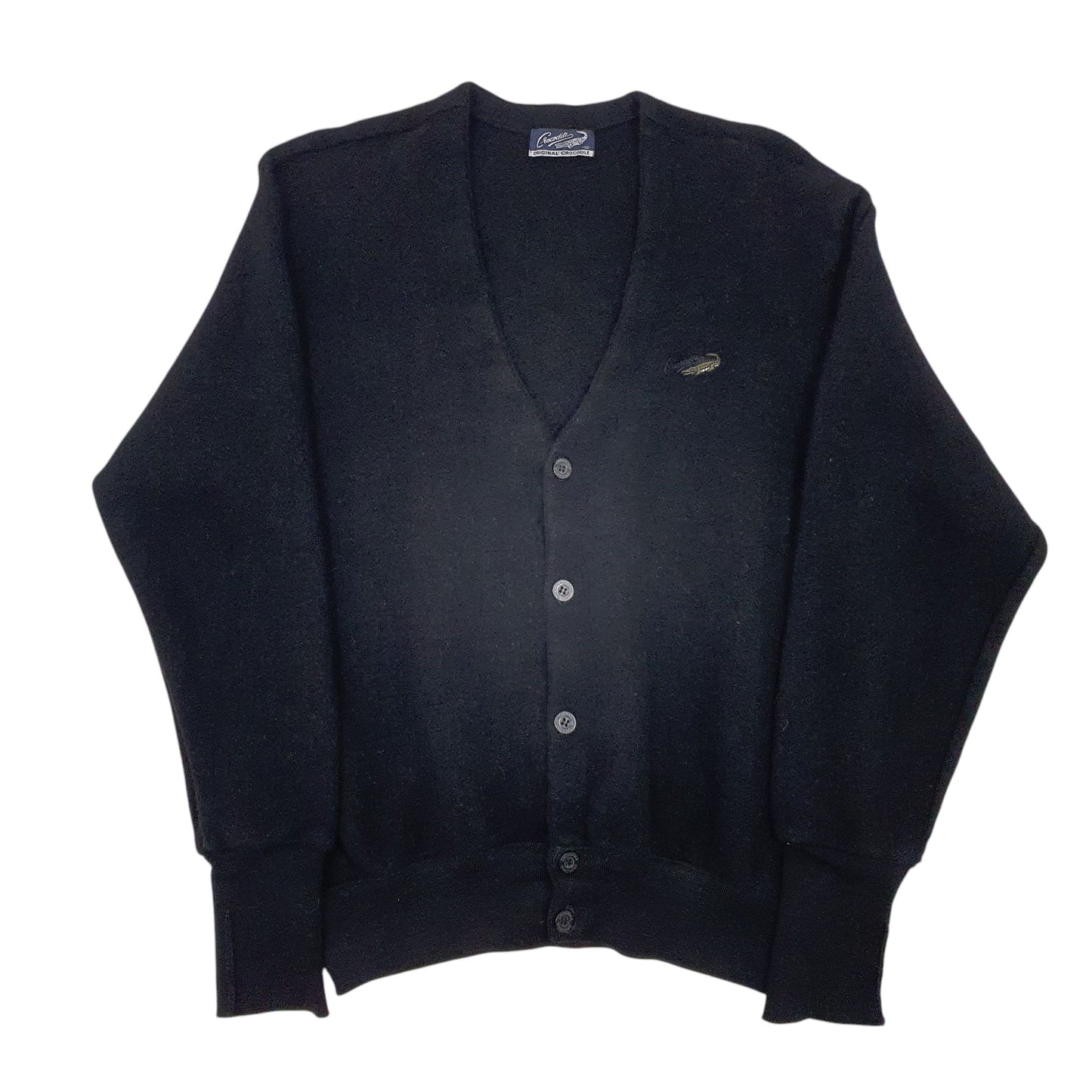 Womens Black Crocodile  Cardigan Jumper