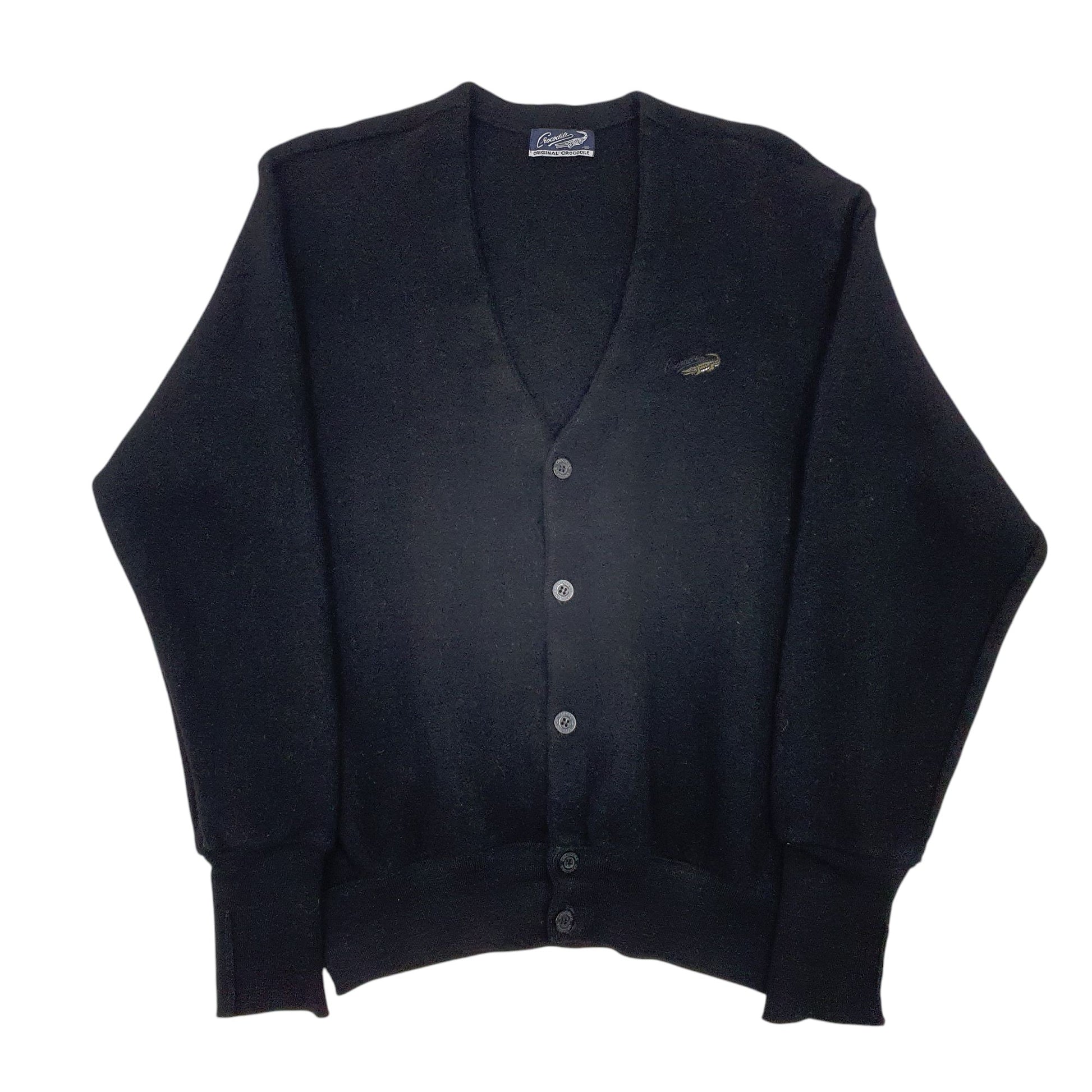 Womens Black Crocodile  Cardigan Jumper