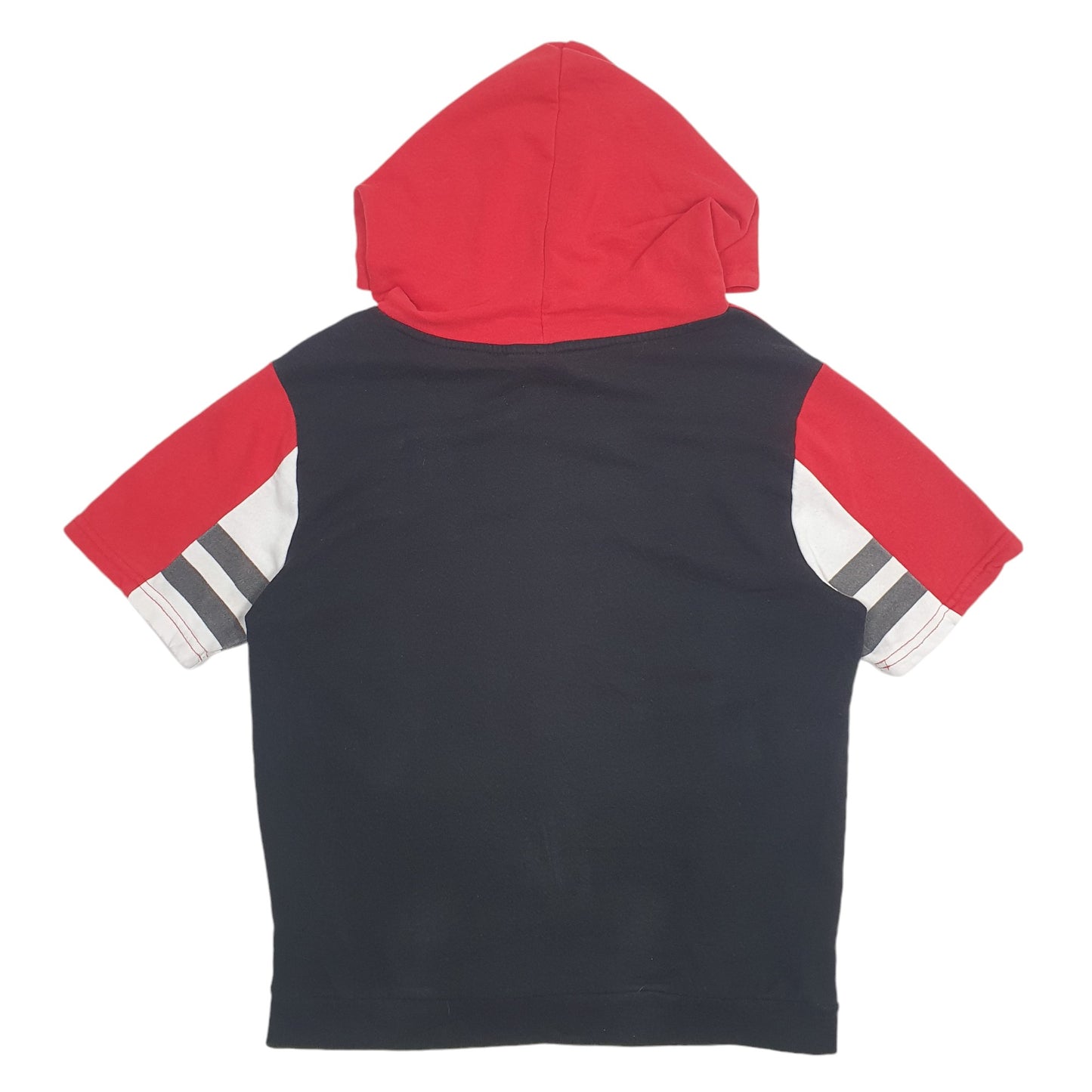 Mens Black NBA Bulls Short Sleeve Hoodie Jumper