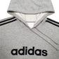 Mens Grey Adidas Spellout Hoodie Jumper
