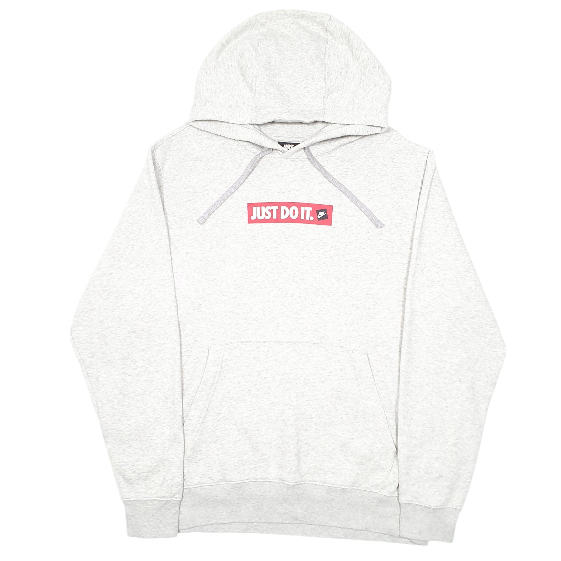 Mens Grey Nike Just Do It Hoodie Jumper
