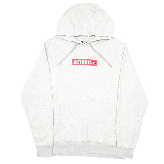 Mens Grey Nike Just Do It Hoodie Jumper