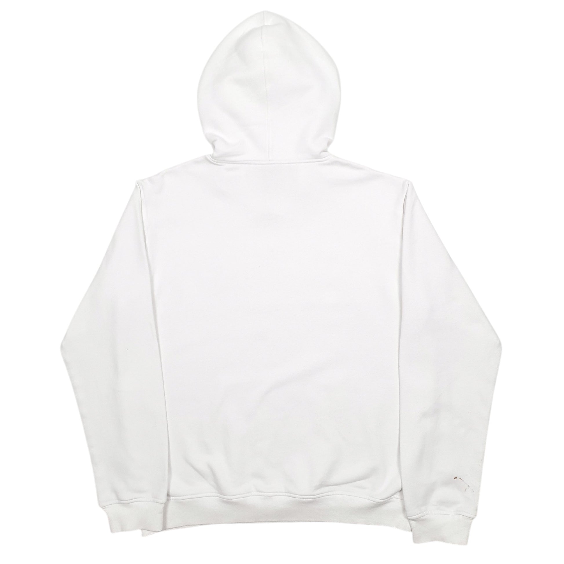 Mens White Adidas Spellout Hoodie Jumper