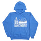 Mens Blue Port And Company Spellout Hoodie Jumper