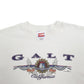 Mens Cream Hanes Galt California Spellout Made In USA Crewneck Jumper