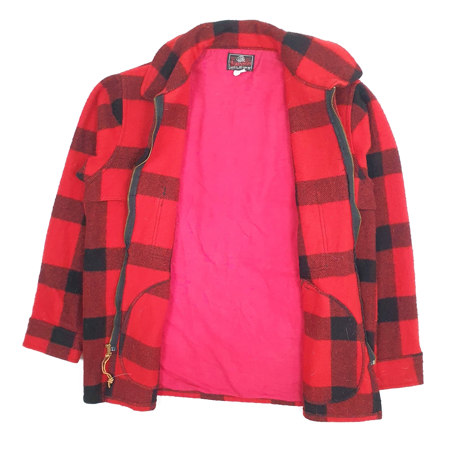 Mens Johnson Woolen Mills Vintage Made in USA Mackinaw Cruiser