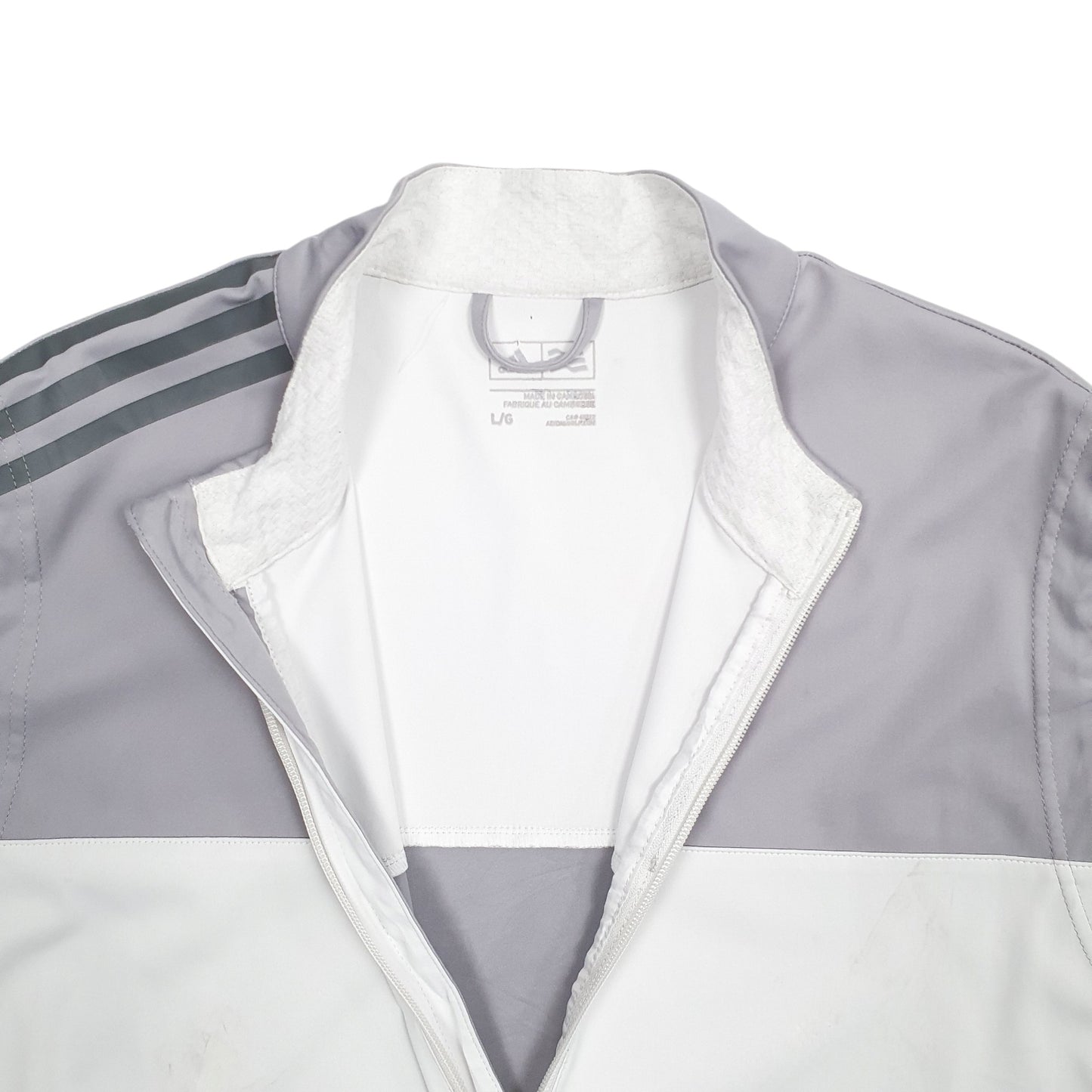Mens White Adidas Gilet Quarter Zip Jumper