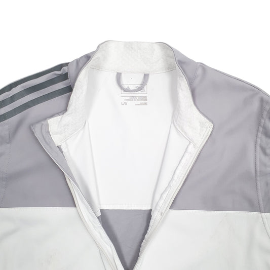 Mens White Adidas Gilet Quarter Zip Jumper