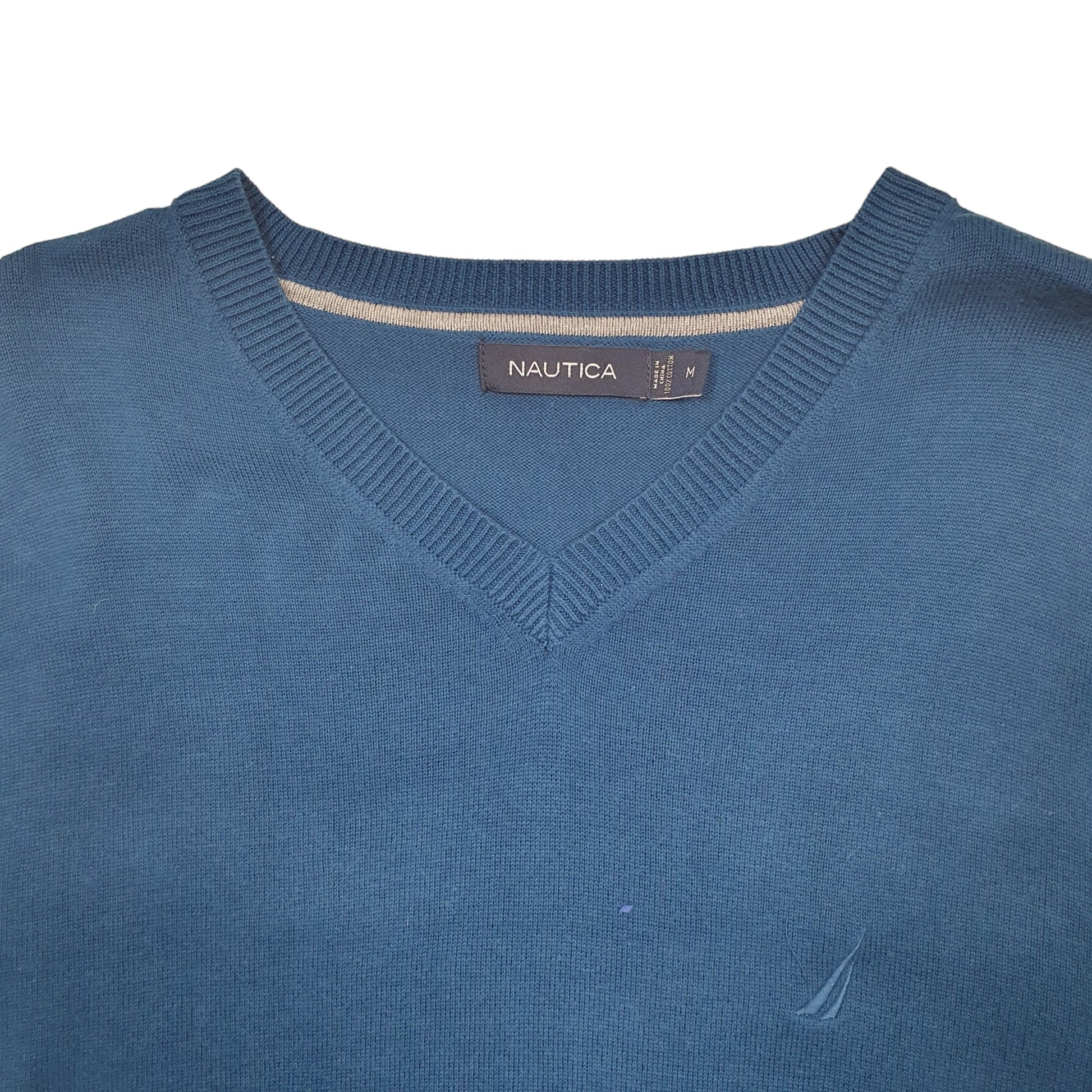Mens Blue Nautica Knit Crewneck Jumper