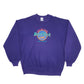 Mens Purple Jerzees Vintage Made In USA Hard Rock Cafe Spellout Crewneck Jumper