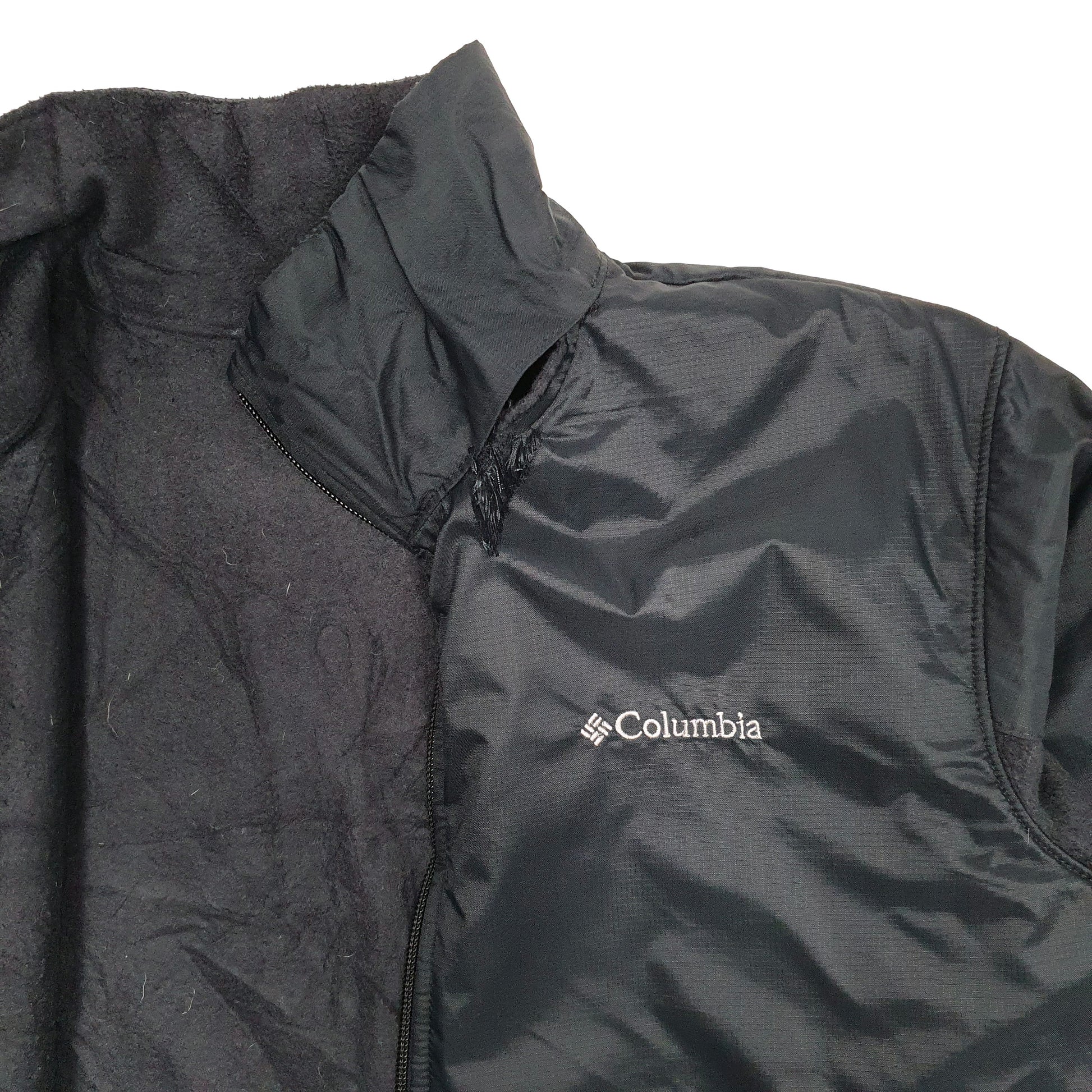 Mens Black Columbia Sportswear Fleece Lightweight  Coat