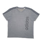 Mens Grey Adidas Spellout Climalite Short Sleeve T Shirt
