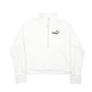 Womens White Puma  Quarter Zip Jumper