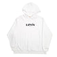 Mens White Levis Spellout Relaxed Hoodie Jumper