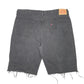 Mens Black Levis Denim Jeans Jorts 550 Relaxed Baggy Cut Offs Denim Shorts