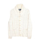 Womens Cream Polo Ralph Lauren Shoal Neck Cable Knit Knitwear Cardigan Jumper