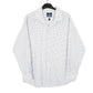Mens White Dockers Stretch Fitted Long Sleeve Shirt