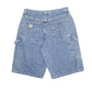 Mens Blue Lee Vintage 1990s Dungarees Jorts Denim Shorts