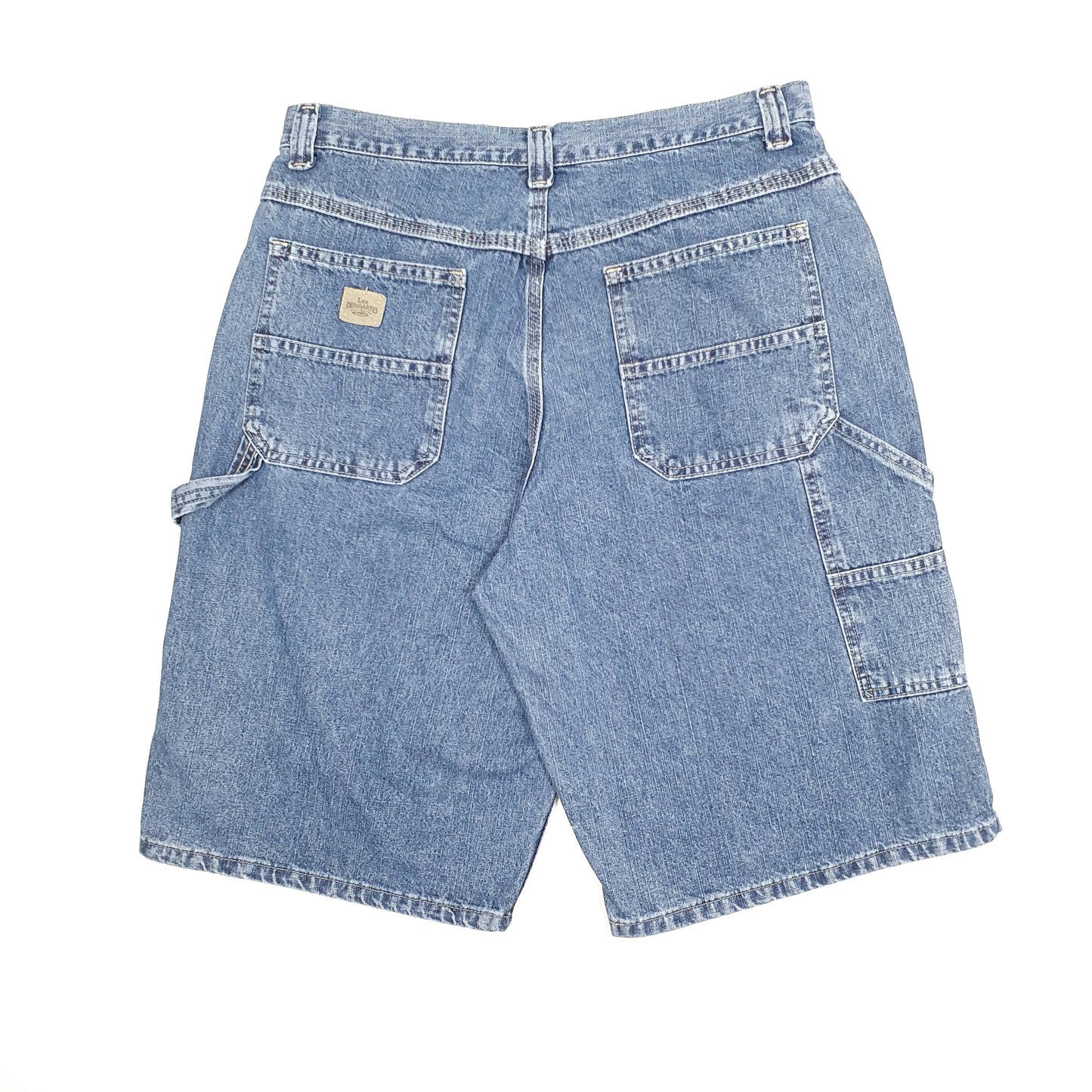 Mens Blue Lee Vintage 1990s Dungarees Jorts Denim Shorts
