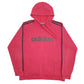Mens Red Adidas Spellout Hoodie Jumper