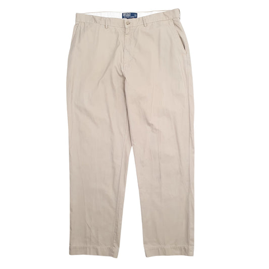 Mens Beige Polo Ralph Lauren Vintage 2000's Chino Trousers