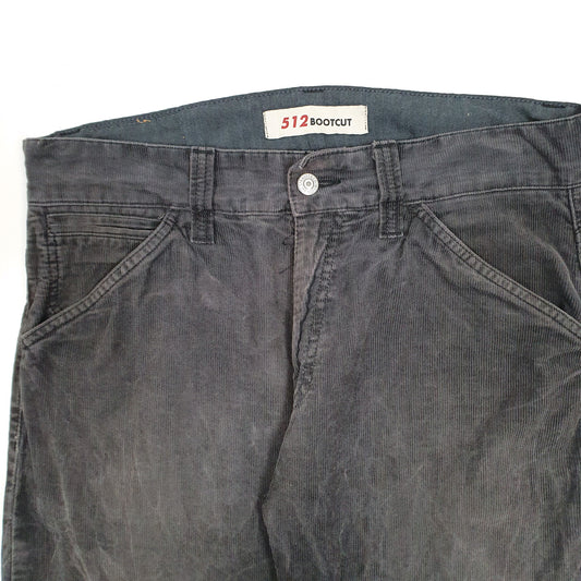 Mens Navy Levis 512 Corduroy Trousers