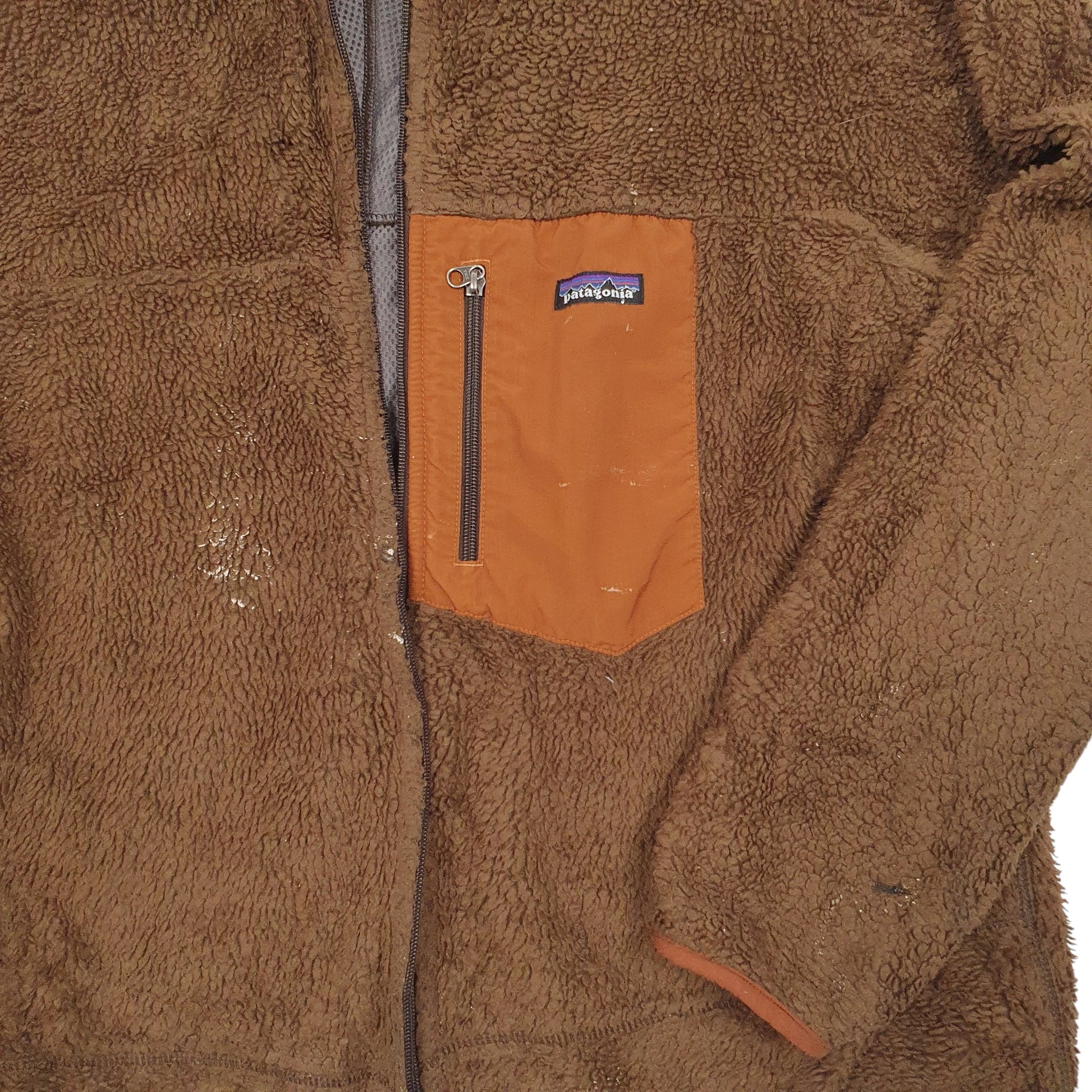 Mens Brown Patagonia Classic Retro Full Zip Jumper