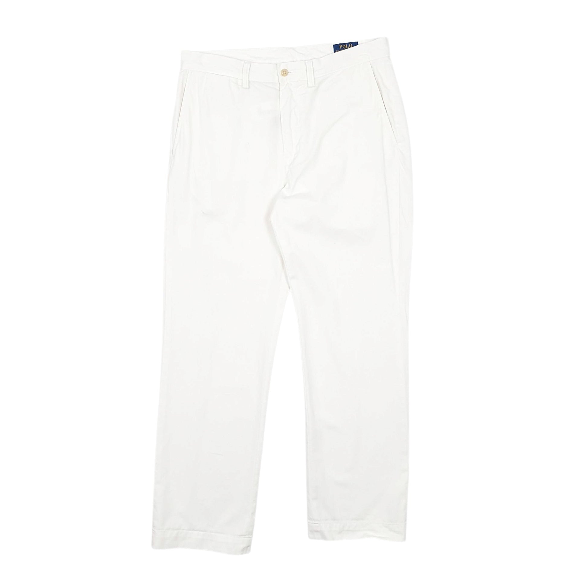 Mens White Polo Ralph Lauren Classic Fit Chino Trousers