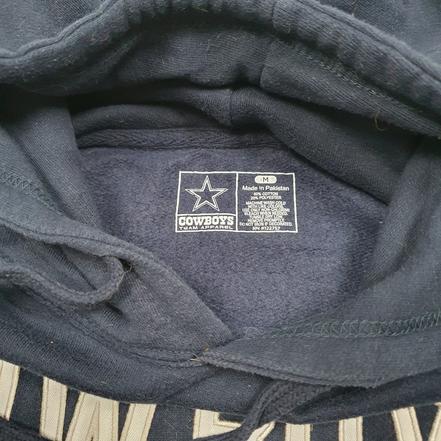 Mens Navy Cowboys Team Apparel NFL American Football Hoodie Jumper