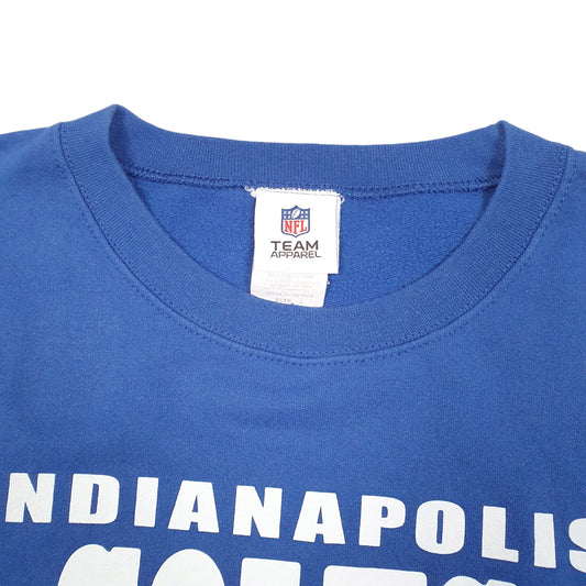 Mens Blue NFL Indianapolis Colts Football Spellout USA Crewneck Jumper