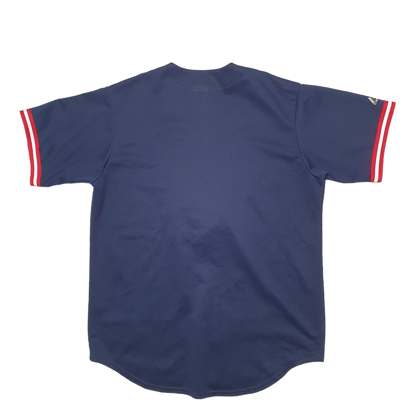 Mens Navy Majestic MLB Baseball Jersey Short Sleeve T Shirt