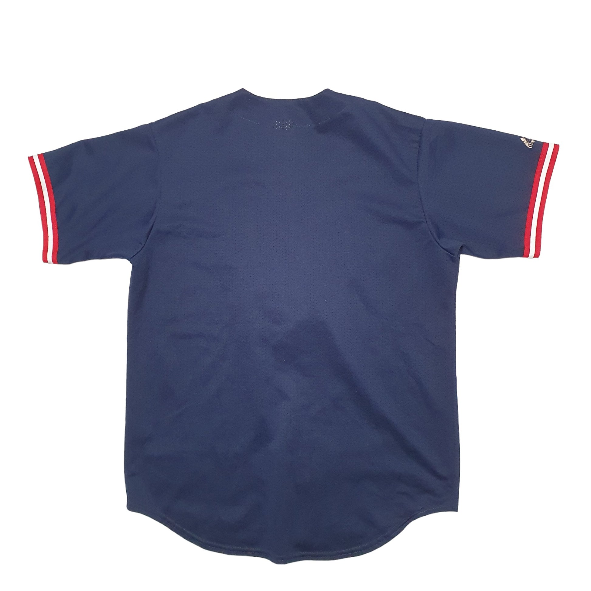 Mens Navy Majestic MLB Baseball Jersey Short Sleeve T Shirt