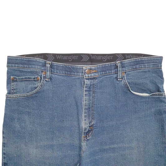 Mens Blue Wrangler Stretch Fit Waistband Regular JeansW40 L32