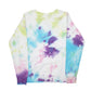 Womens White Time & True Raglan Tie Dye Crewneck Jumper