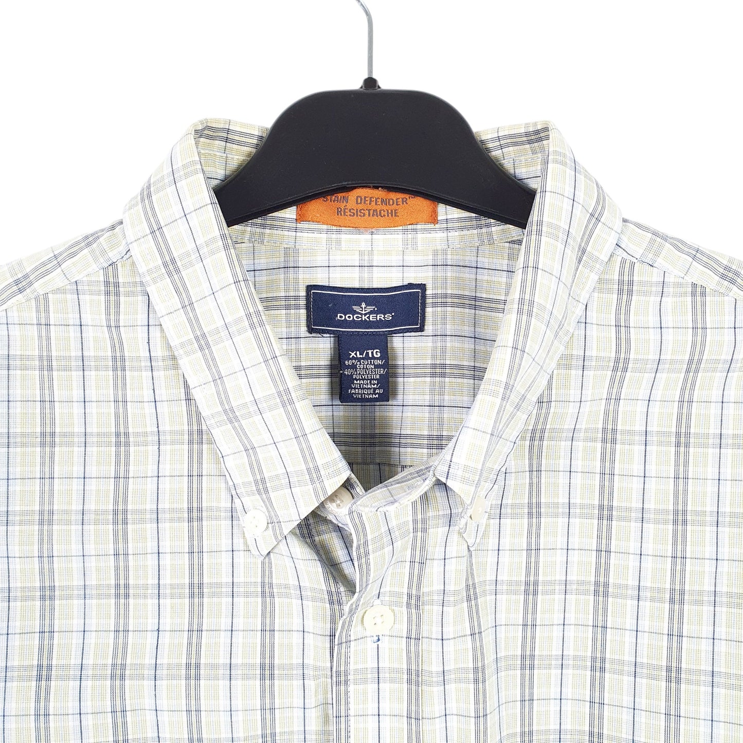 Mens Green Dockers  Short Sleeve Shirt