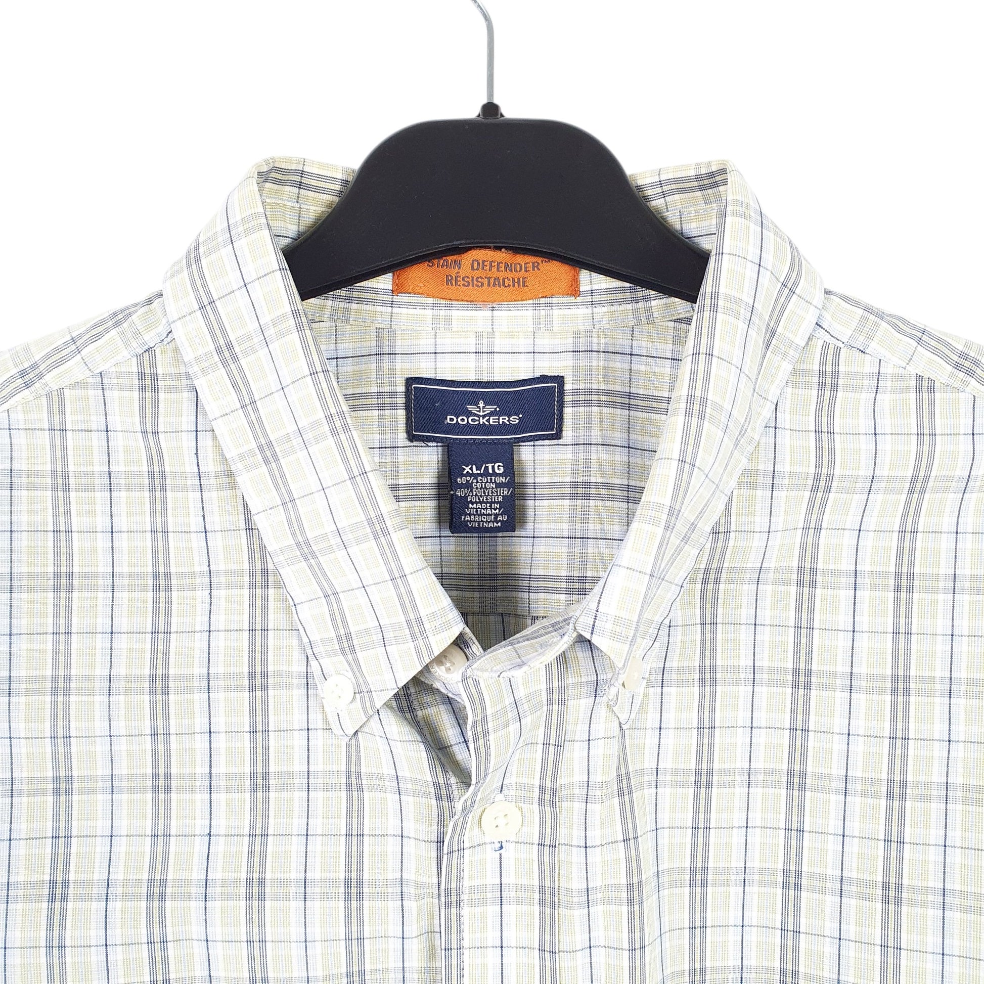 Mens Green Dockers  Short Sleeve Shirt