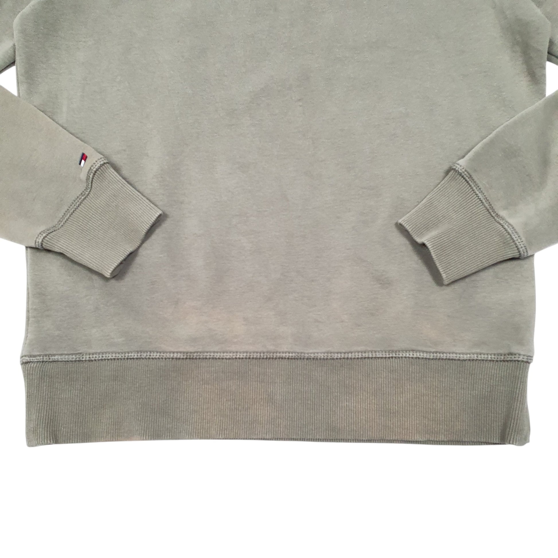 Mens Khaki Tommy Hilfiger Spellout Crewneck Jumper