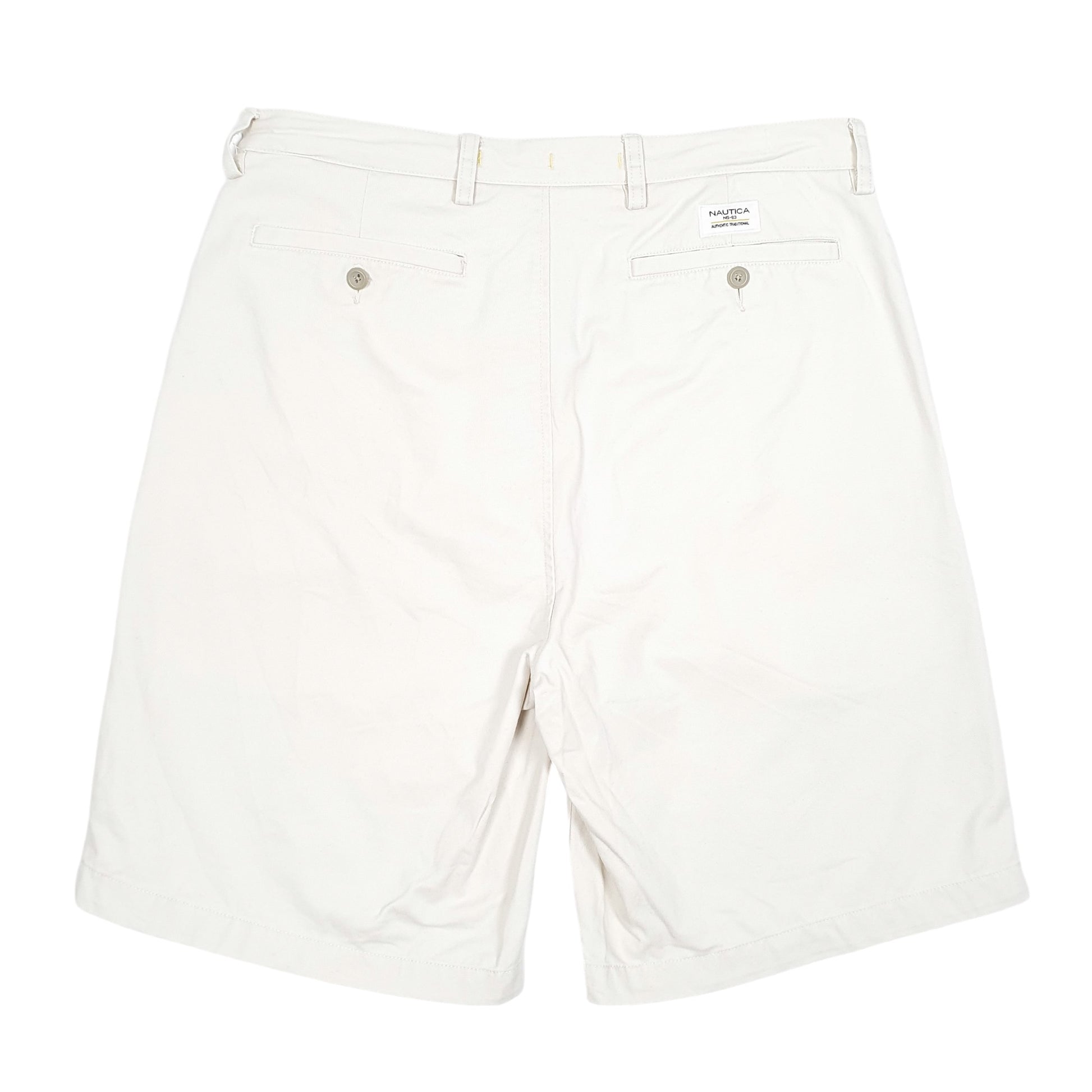 Mens Beige Nautica Clipper Relaxed Fit Chino Shorts