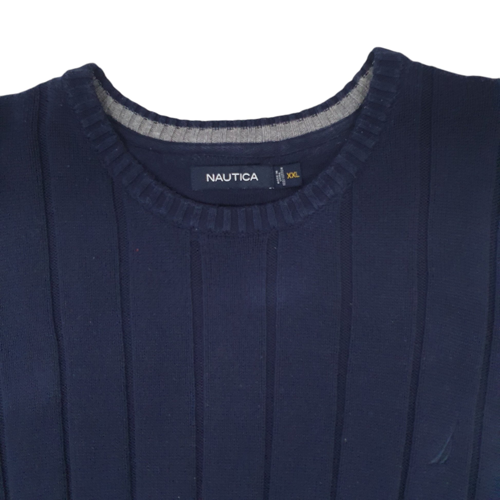 Mens Navy Nautica Knitwear Crewneck Jumper