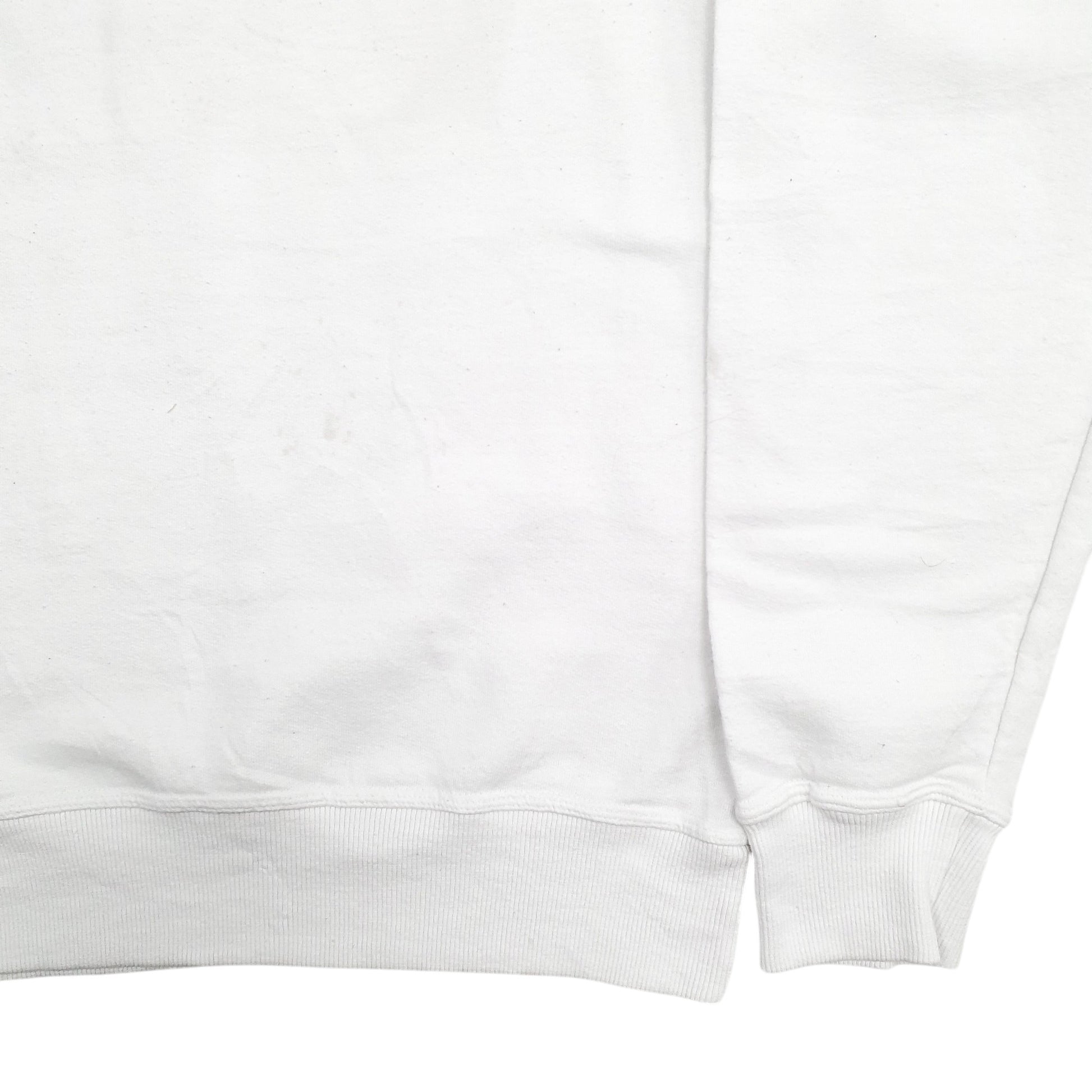 Mens White Champion Spellout Crewneck Jumper