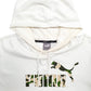 Mens White Puma Spellout Hoodie Jumper