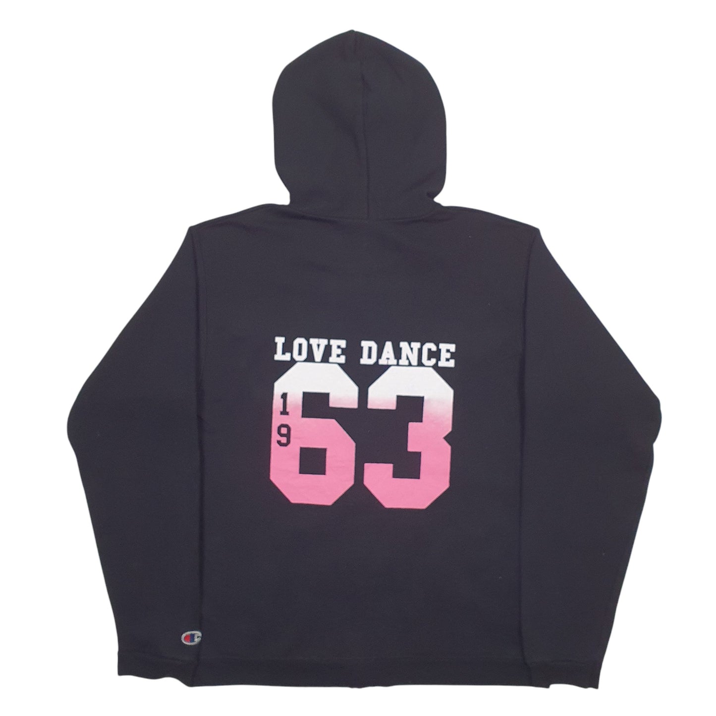 Womens Black Champion Love Dance Spellout Full Zip Jumper