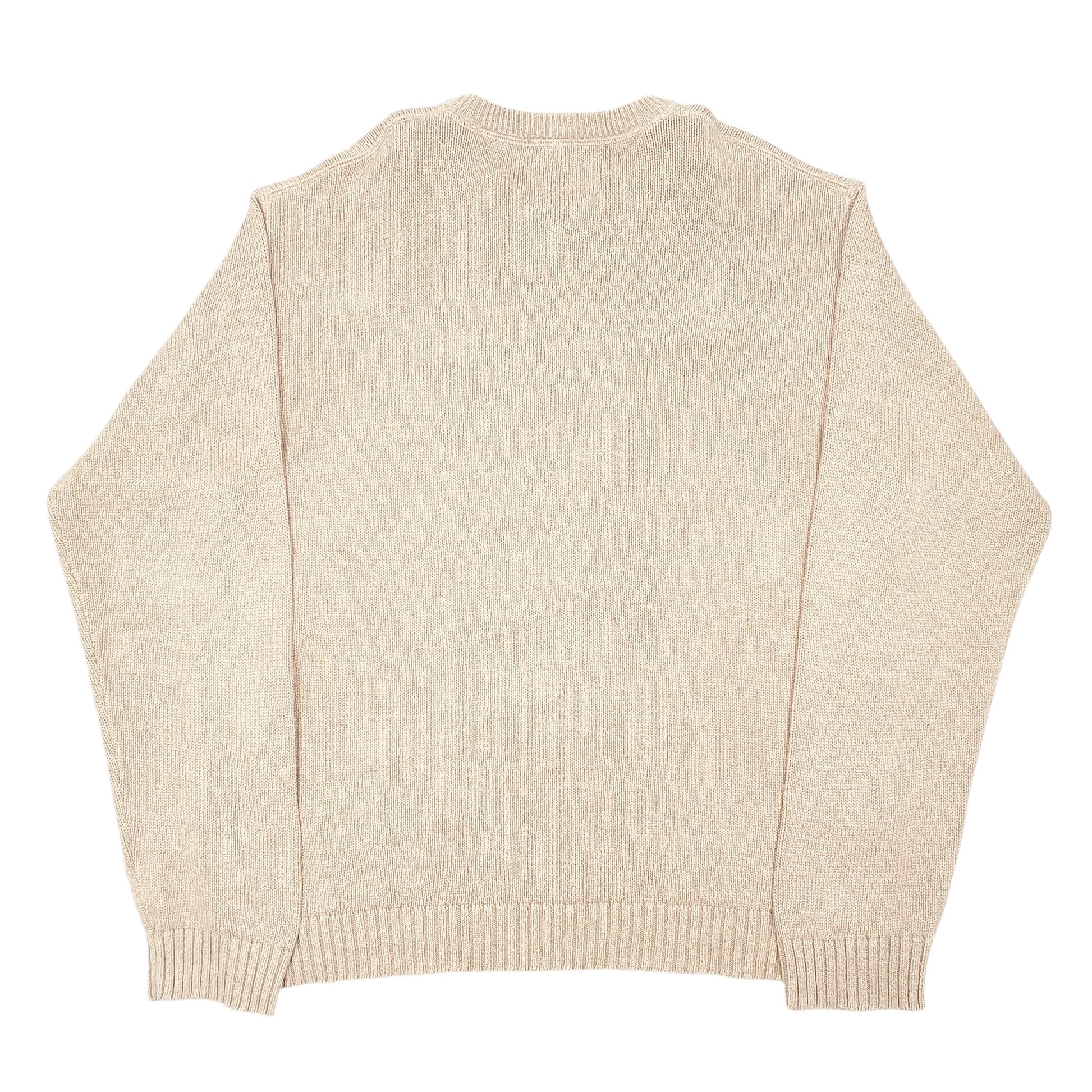 Mens Beige Tommy Hilfiger Vintage Knit Crest Crewneck Jumper