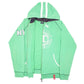 Mens Green Champion Hoodie Rochester State NYC Spellout Full Zip Jumper
